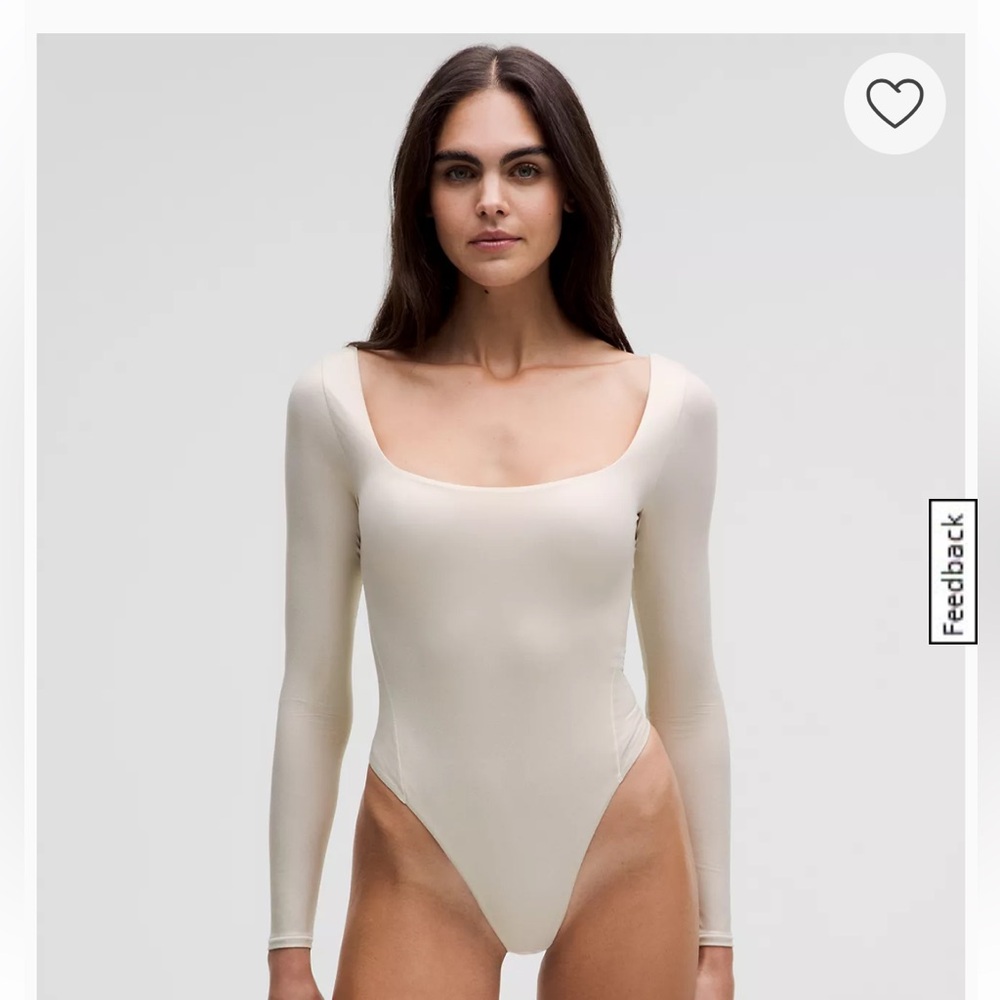Lululemon Cream Long Sleeve Bodysuit